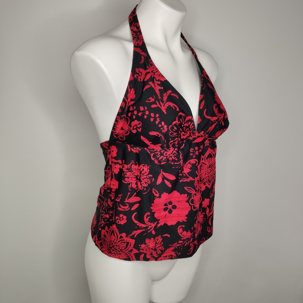 Cole of California Floral Halter Swim Top Size 10 - Picture 2 of 10